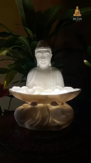 LUMINÁRIA BUDA C/PEDRAS - MARMORITE (34cm)