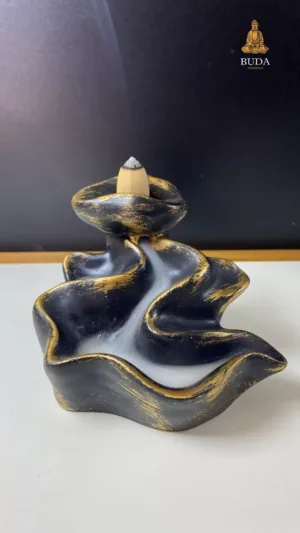 INCENSÁRIO CASCATA DOURADA – MARMORITE (9CM)