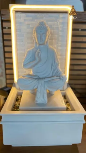 FONTE ILUMINADA C/BUDA - MARMORITE (45 cm)