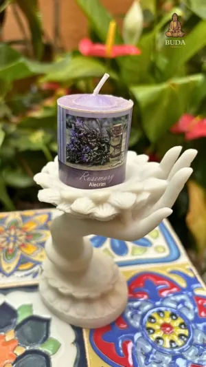 PORTA VELA MÃO - MARMORITE (12cm)