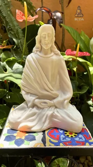 JESUS MEDITANDO - MARMORITE (22cm)