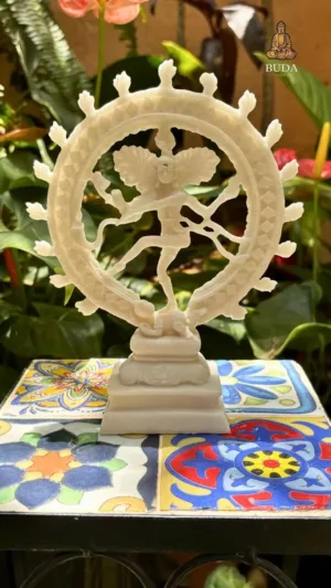 SHIVA NATARAJA PEQUENO -  MARMORITE (18cm)
