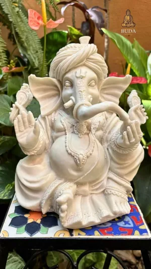 GANESHA TURBANTE - MARMORITE (23 cm)