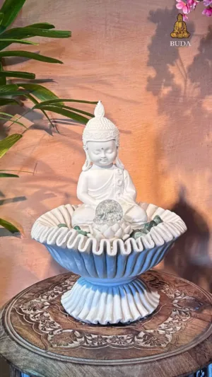 FONTE MONGE MEDITANDO  - MARMORITE (40cm)