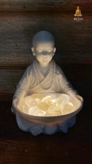 LUMINÁRIA MONGE C/LUZ DE PEDRAS - MARMORITE (21cm)