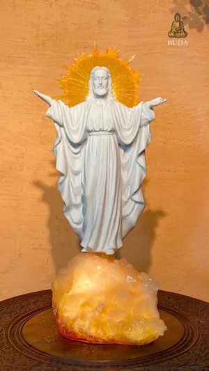 JESUS COM ESPLENDOR ILUMINADO - MARMORITE (40cm)